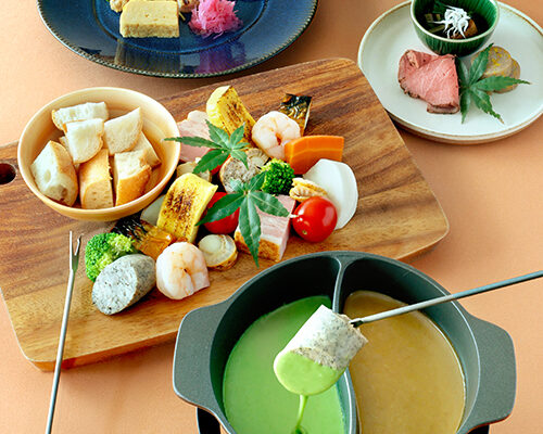 アツアツ！＜お茶のチーズフォンデュ＞登場